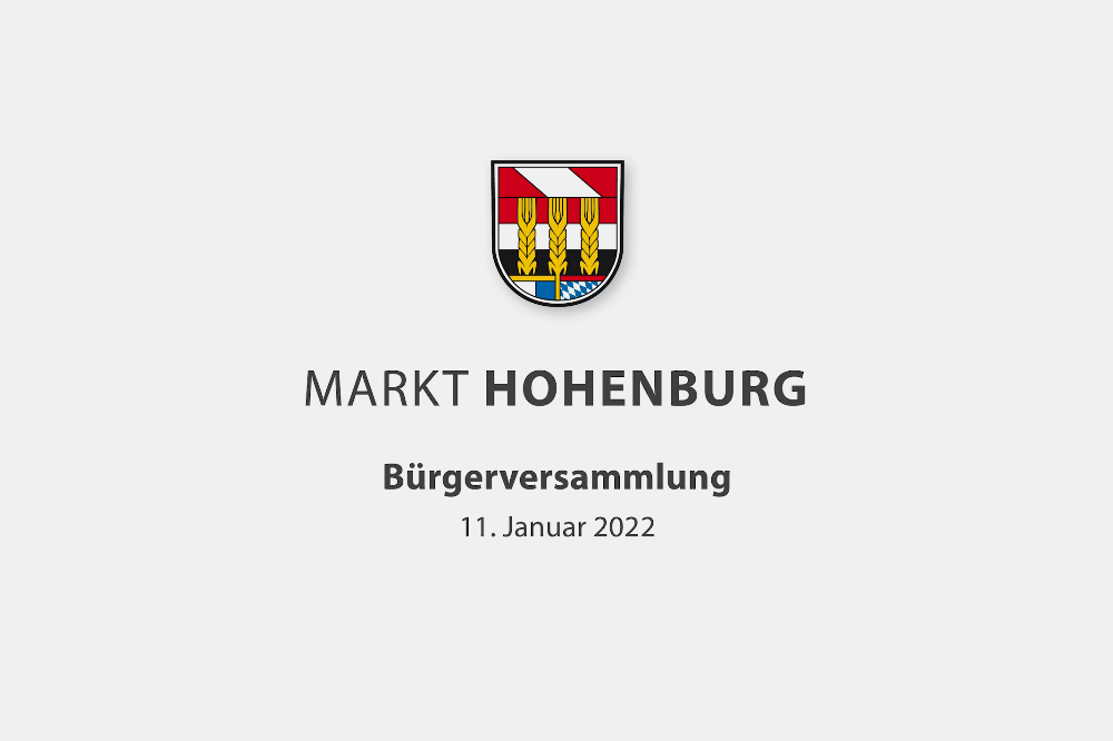 Aktualisierung Mediathek Videos - Brgerversammlung Markt Hohenburg am 11. Januar 2022